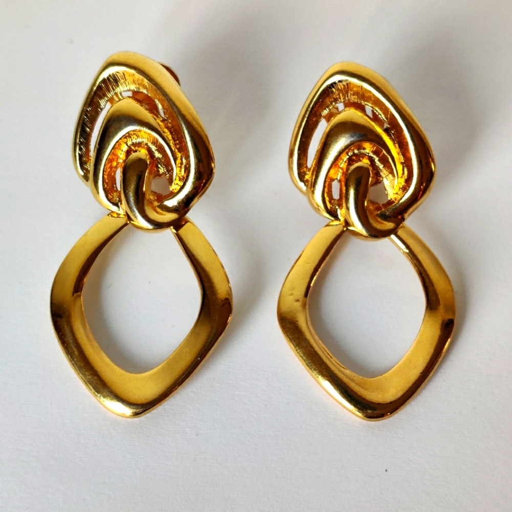 Vintage Vendome Door Knocker Style Earrings